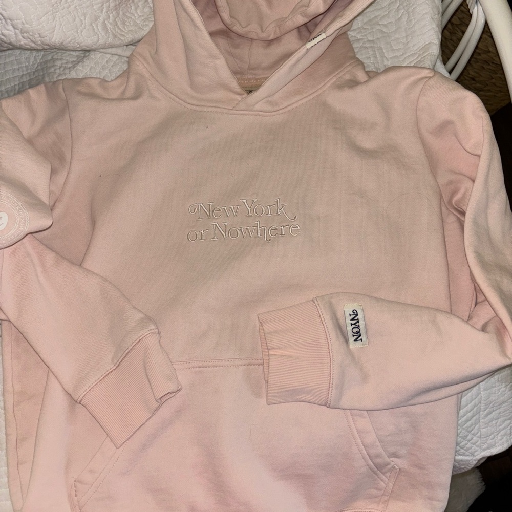 New York or Nowhere Light Pink Hoodie